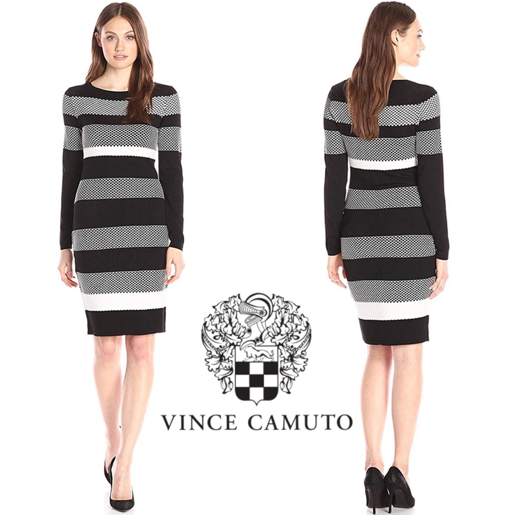 Nwt Vince Camuto Textured Thin Sweater Dress - Xl